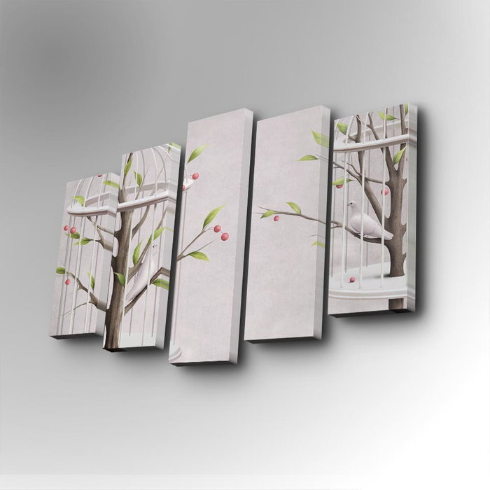 Wallity Cuadro Decorativo en Lienzo 5 Piezas 5PUC-052 Wallity Cuadro Decorativo en Lienzo 5 Piezas 5PUC-052